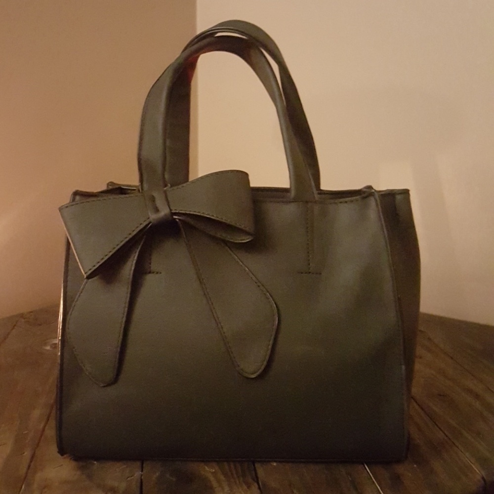 Dark charcoal grey satchel